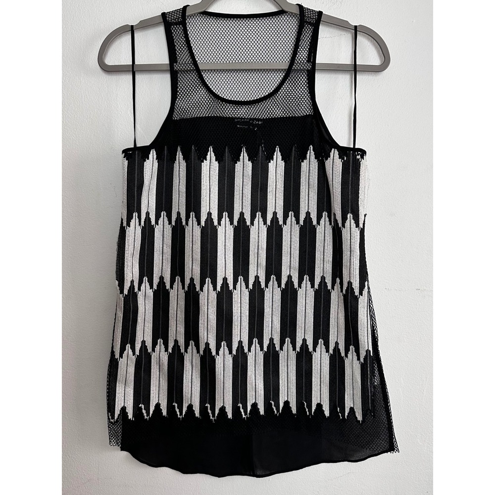 Sachin & Babi NWT Fishnet Mesh Tank Size 2 Avant Garde Urban Streetwear Goth